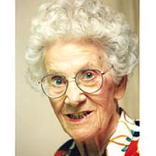 EDITH MOFFAT (FRIGHT) Obituary pic