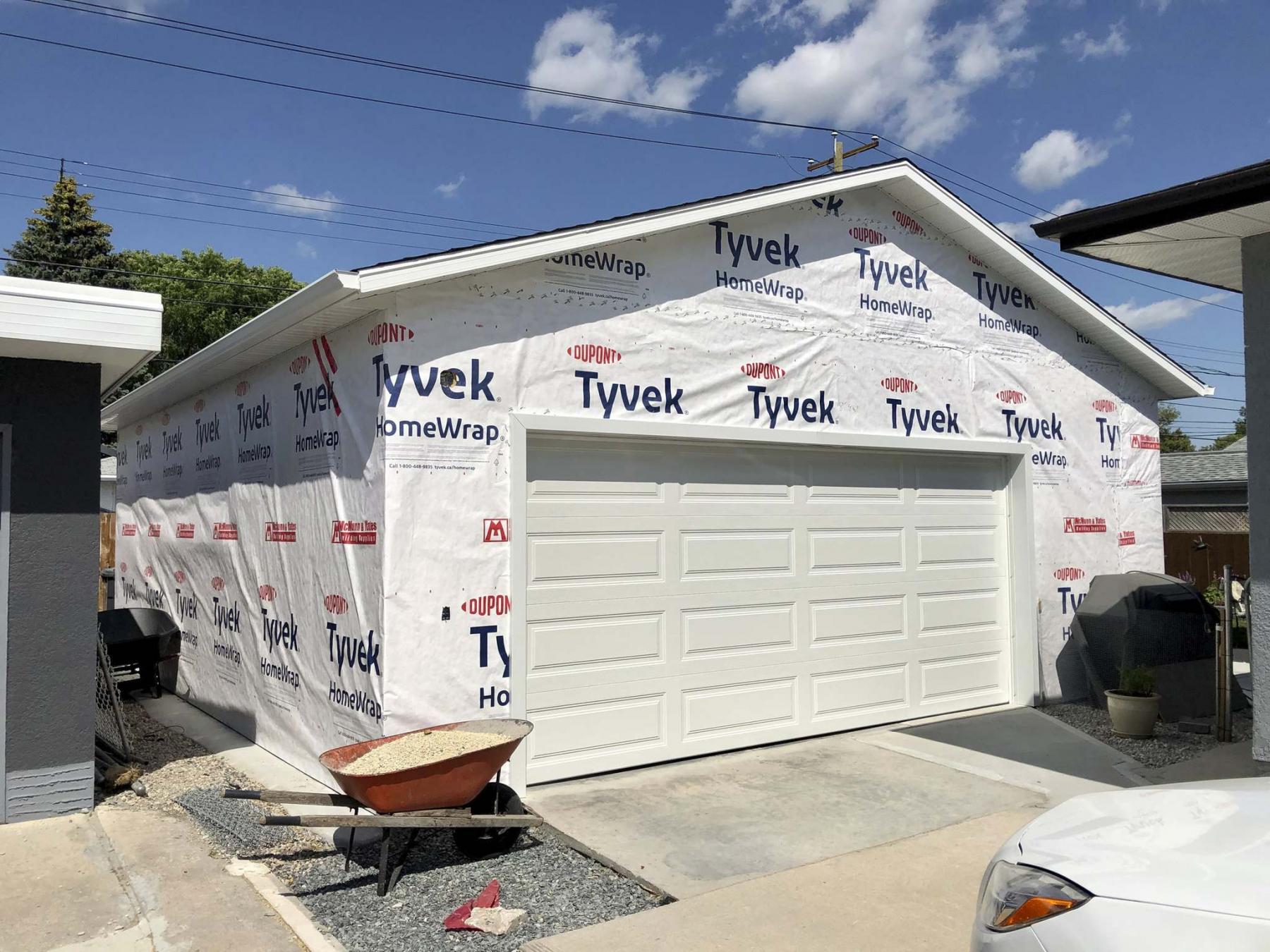 <p>Photos by Marc LaBossiere / Winnipeg Free Press</p><p>The new double detached garage has nearly twice the footprint of the old garage. </p>
