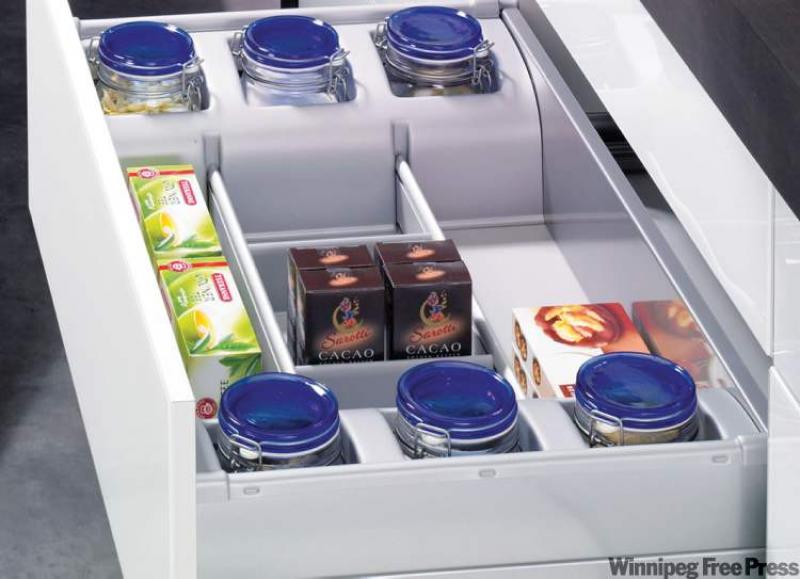 Hettich Canada has the best kitchen hardware on the market. Everything in the drawer can be set in place with the use of dividers and separators, which make it great for people who need an incentive to stay organized.