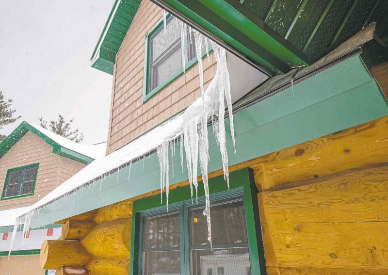 Ice damming can damage eavestroughs and cause water to back up underneath shingles, possibly leading to structural damage, as well as mould.