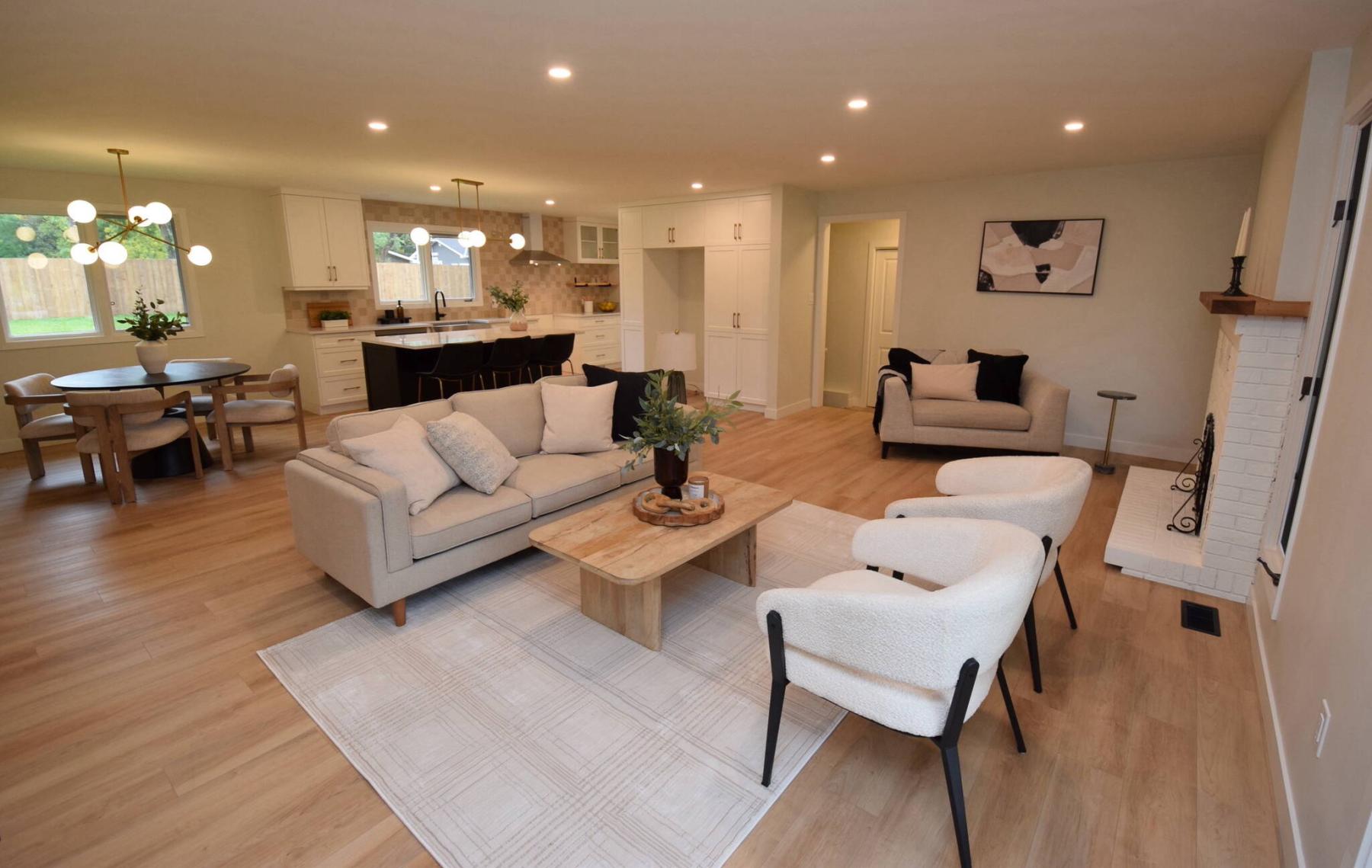  <p>Todd Lewys photos / Free Press</p>
                                <p>The generous foyer at 8436 Roblin Blvd. transitions seamlessly into a warm, welcoming open-concept main living area.</p> 