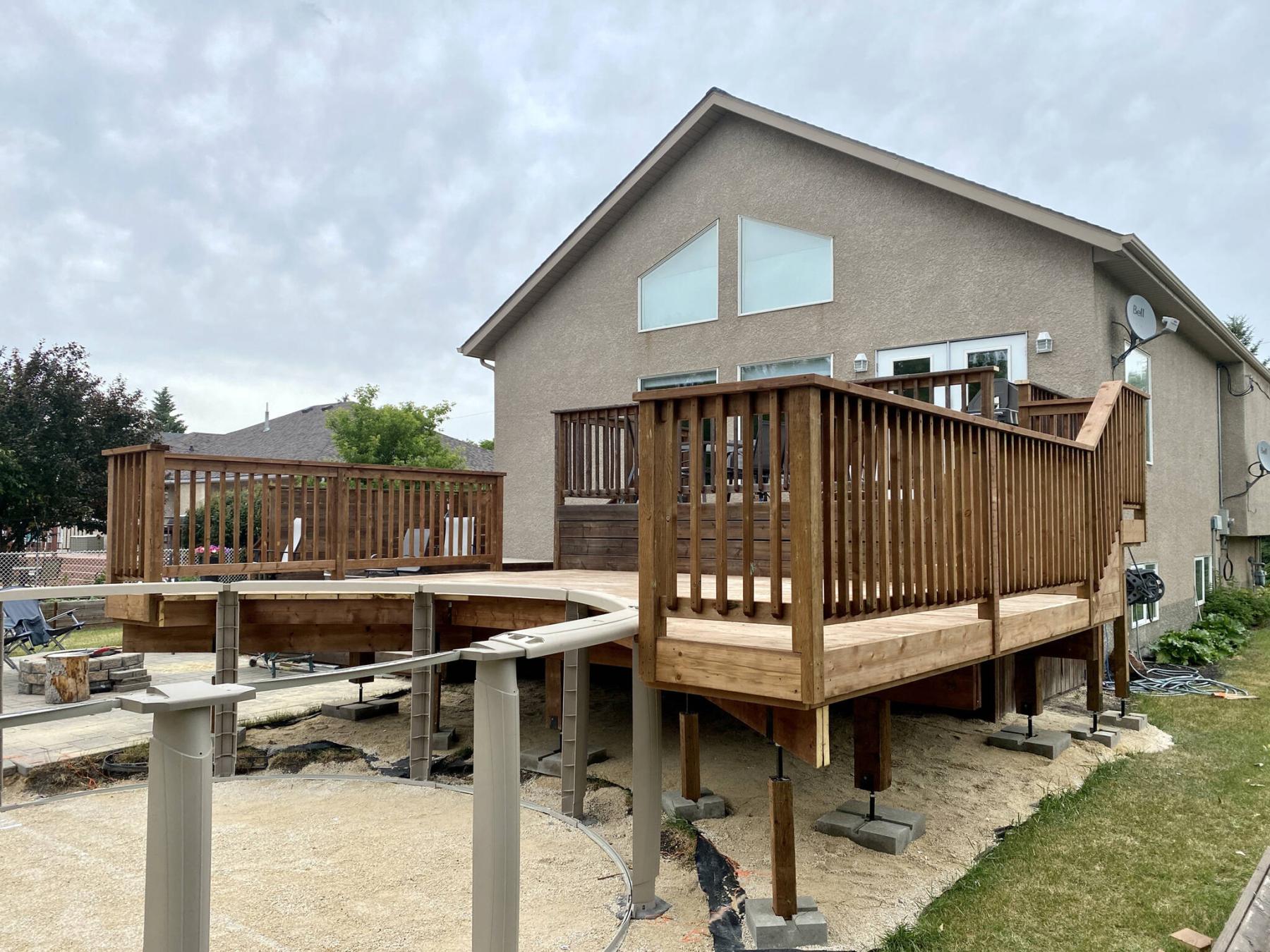  <p>Photos by Marc LaBossiere / Winnipeg Free Press</p>
                                <p>The pool deck-tier is between the existing upper and lower hot-tub tier, built for the homeowner several years prior.</p> 