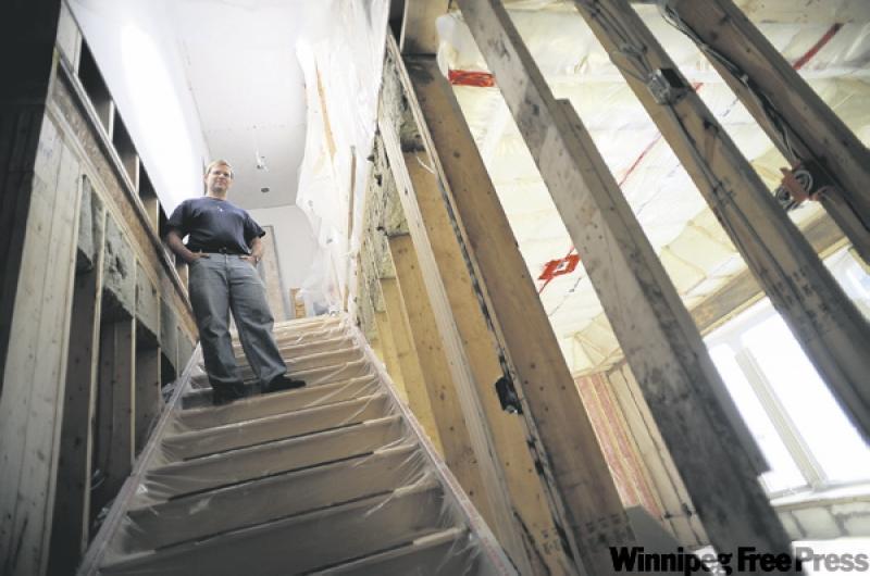 Chris Meyers  is in the process of overseeing a renovation project that will double the home's square footage.