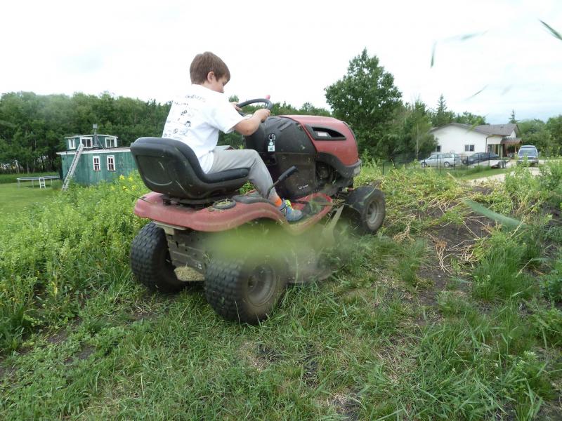 <p>Ryan enjoys using the mower so much that it&rsquo;s hard to keep him off it.</p>