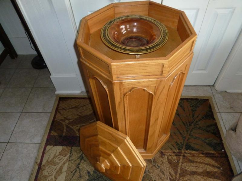 <p>I&rsquo;m not quite sure what to do with this nice-looking baptismal font.</p>