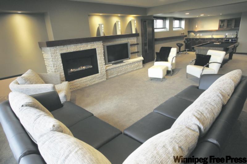 Completing a basement rec room