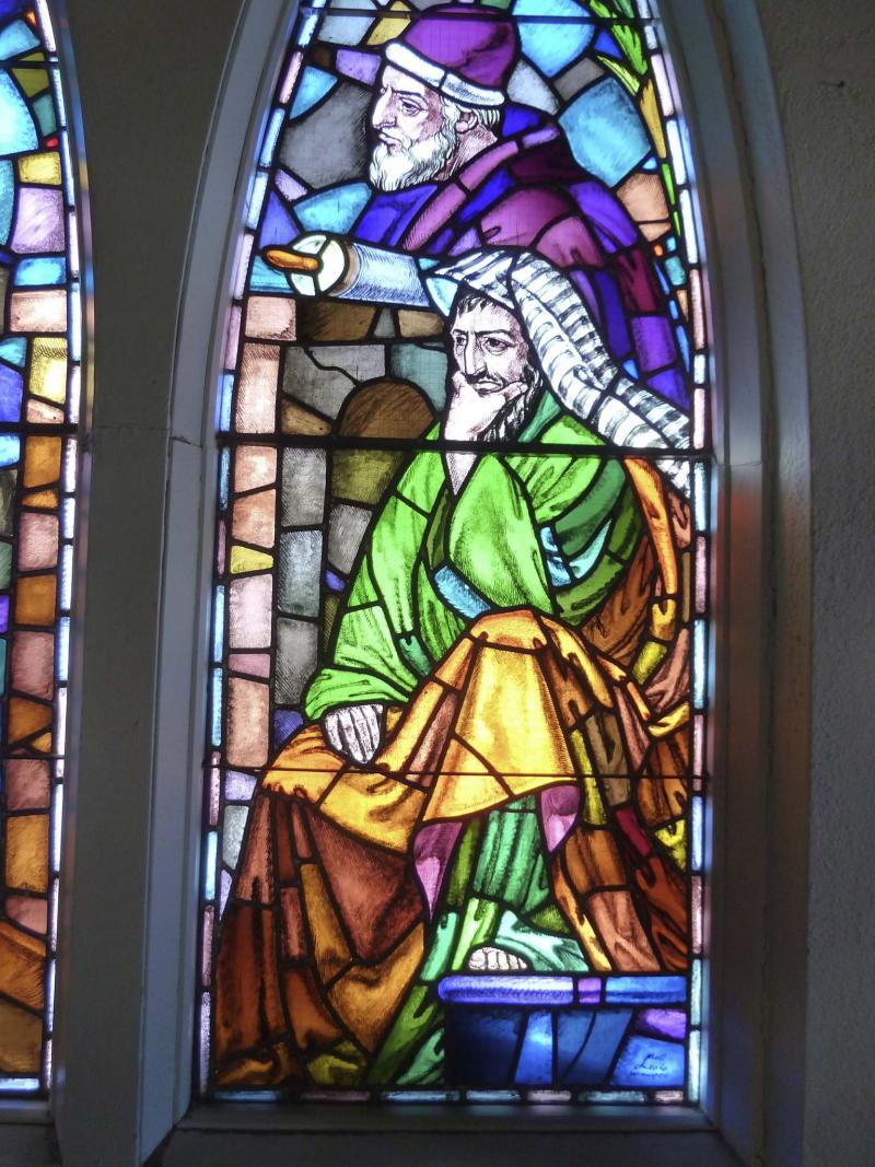 <p>Photos by Laurie Mustard / Winnipeg Free Press</p><p>The stained glass window, which overlooks the congregation, was created and twice signed by legendary Winnipeg artist Leo Mol.</p>