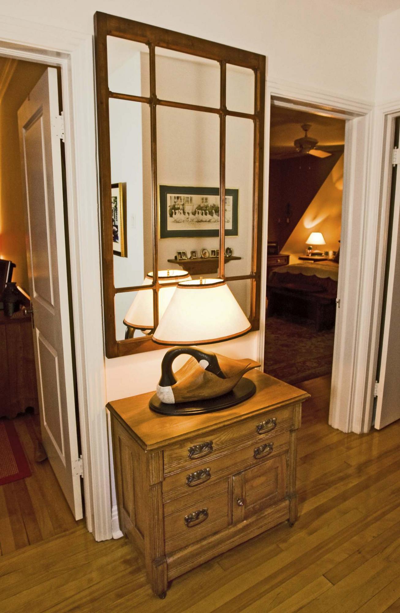 <p>A mundane hallway can be enriched and elongated using mirrors.</p>