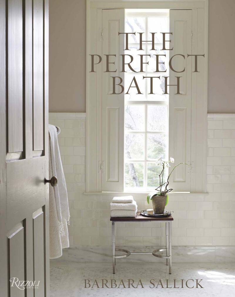 <p>RIZZOLI</p><p>Barbara Sallick's new book, The Perfect Bath, features one of her most beloved baths &mdash; her own 18th-century style Connecticut home&rsquo;s hall bathroom. </p>