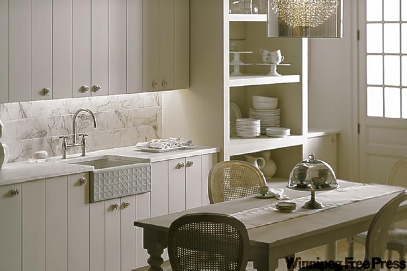 This Kohler kitchen feels comfy and inviting -- like a grandmother's kitchen.