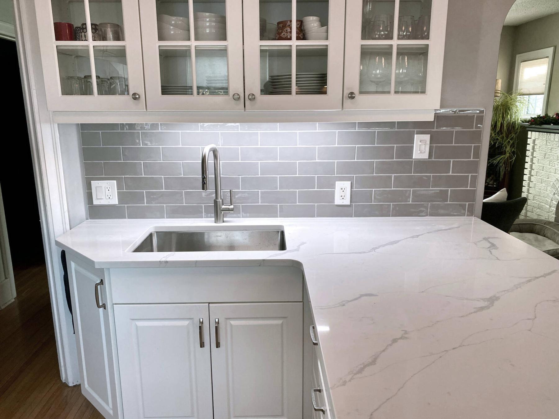  <p>Marc LaBossiere / Free Press</p>
                                <p>A new deep single tub sink replaces the old double with dish-rack extension, greatly increasing usable countertop space.</p> 