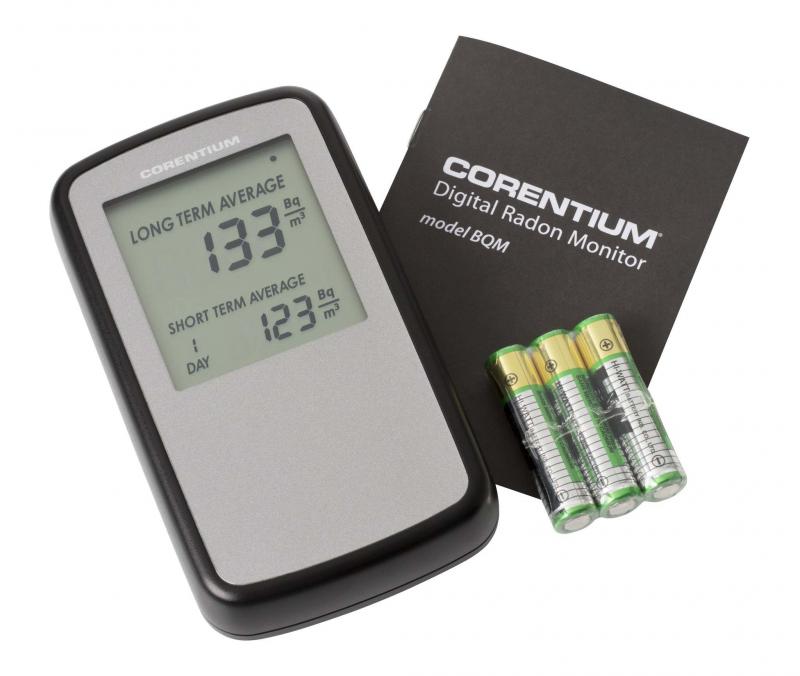 <p>Corentium</p><p>A digital radon meter can measure the amount of radon gas in your home.</p>