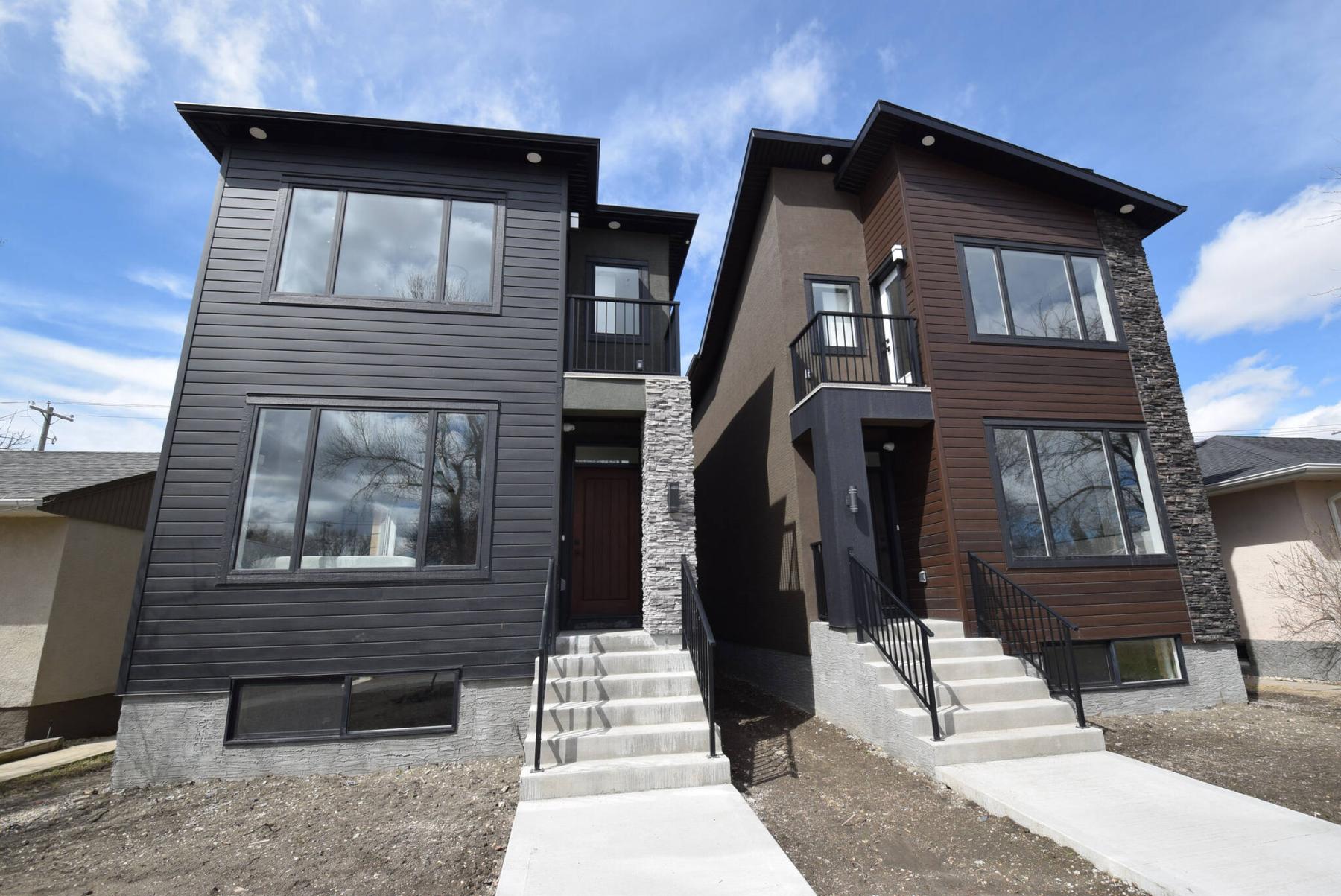  <p>Panache Homes&rsquo; show home (left) at 557 Centennial St. (there&rsquo;s also a similar design for sale next door) is filled with quality and style.</p> 