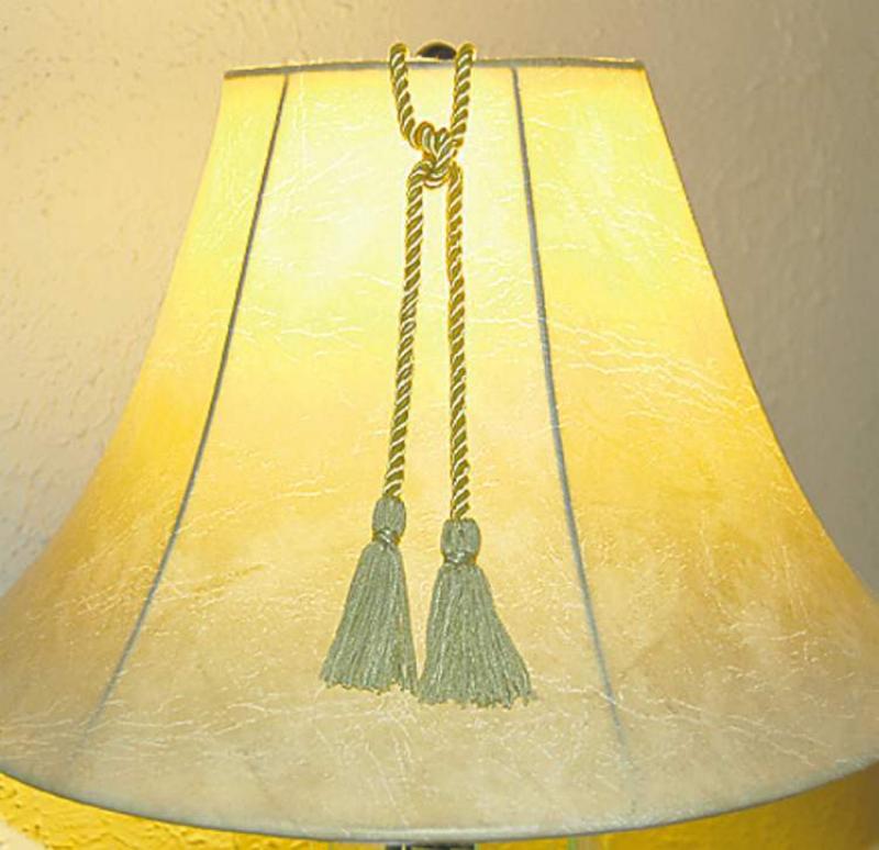 Braided rope and tassels, above and below, add a nice touch.