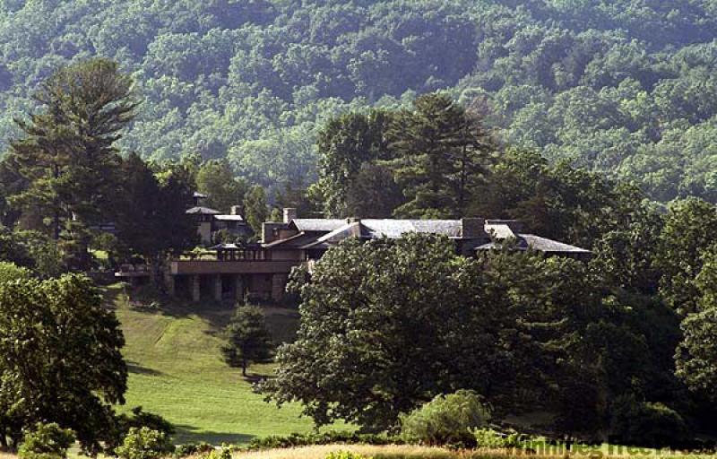 Frank Lloyd Wright's home, Taliesin, in Spring Green, Wis., in the southwestern Wisconsin River valley where many of his mother's relatives lived. Originally built in 1911, the house burned and was re