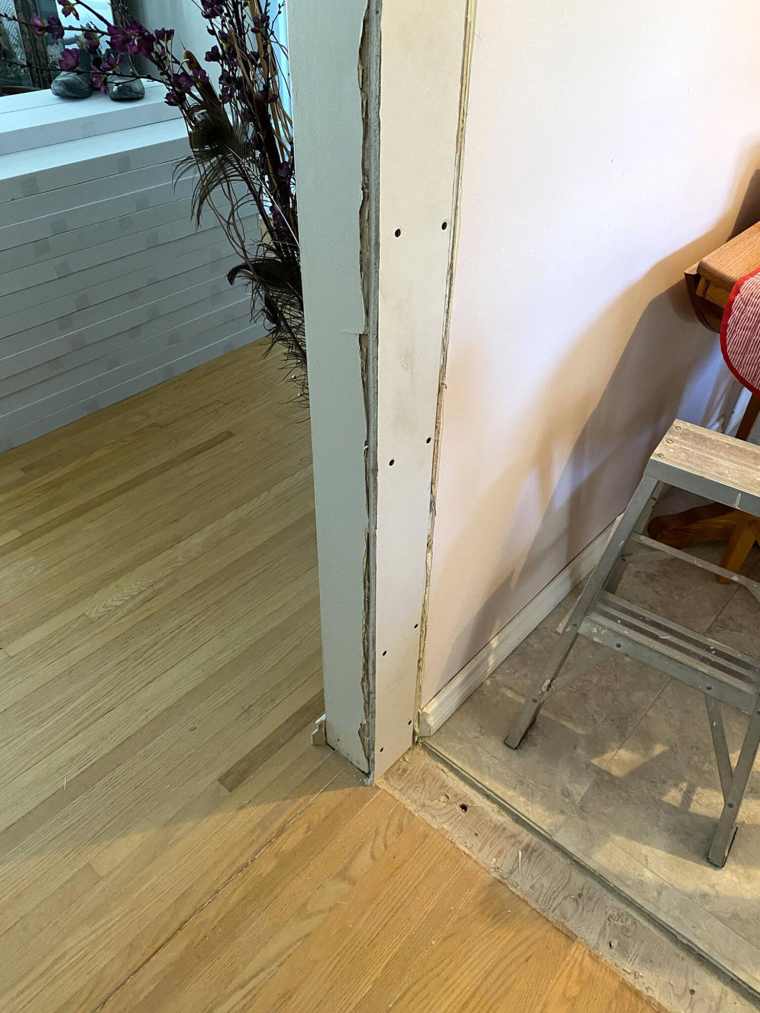  <p>Marc LaBossiere / Free Press</p>
                                <p>All exposed framing was sheathed with drywall, taped and mudded before being primed and painted.</p> 