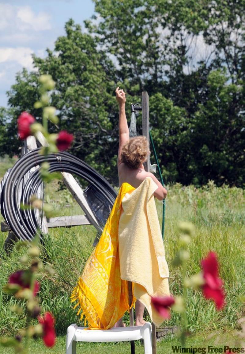 Free hot water and no worries about messing up the house: what's not to love about an outdoor shower?
