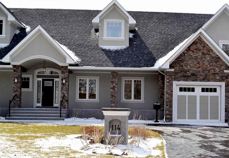 The front elevation of Bob Jeffersonï¿½s completed home. The living space of the original 2,500 square foot house was more than doubled by the time the renovation was finished.