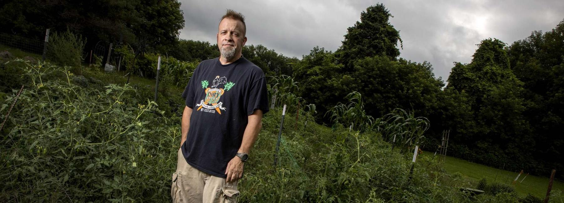 <p>Photos by Carlos Gonzalez / TNS</p><p>Kenny Turck in his garden near Litchfield, Minn. in August.</p>
