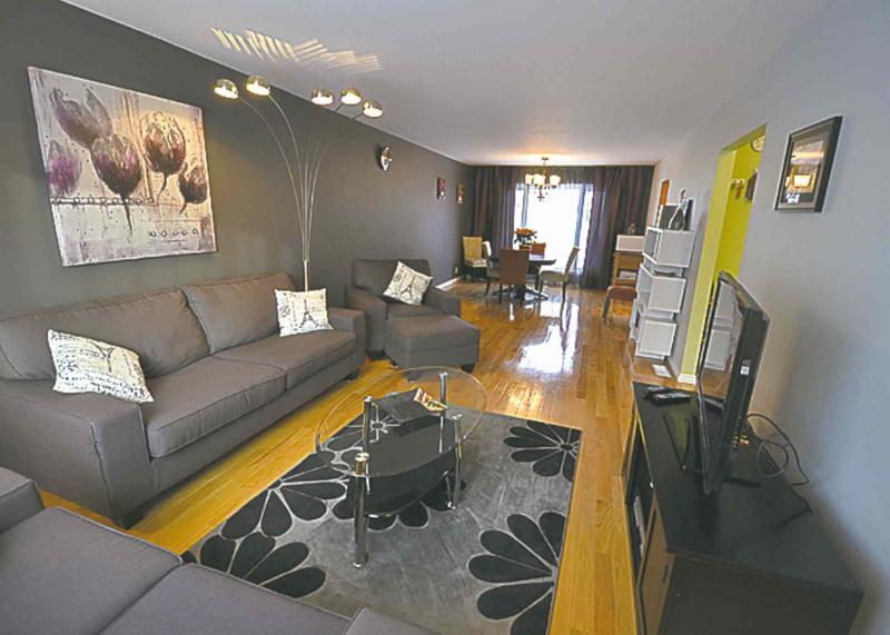 With all its space and light, the combined dining and living room is ideal for entertaining.