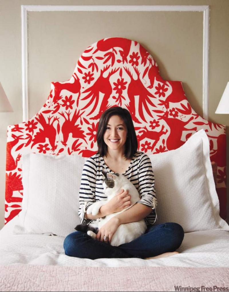 If there's one aspect of home design Grace Bonney truly loves above others, it's upholstery, she says. In her book, Design*Sponge at Home, she shows you how to make this same headboard featured in her bedroom for $200 to $400. 