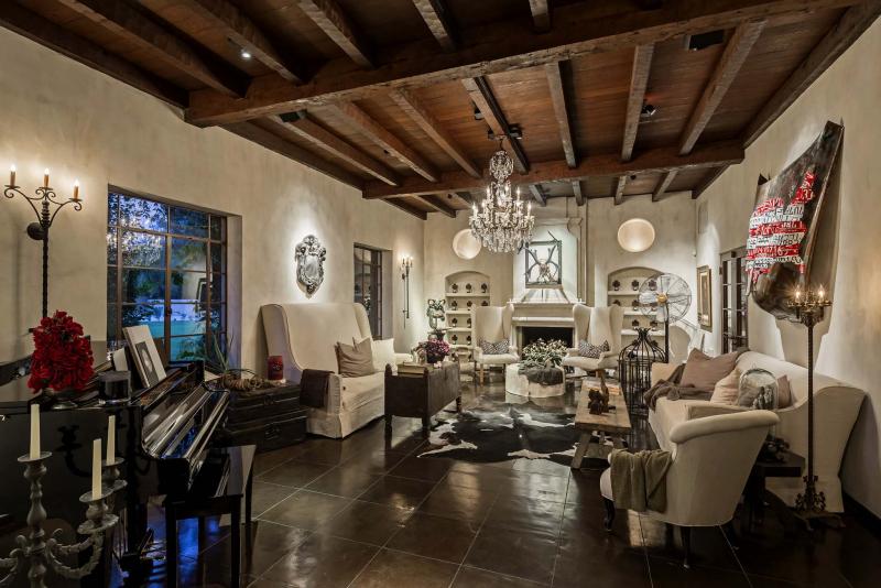 <p>Jason Roehner / High Res Media</p><p>Wood-beamed ceilings are one of the charms of the 1930s Phoenix home sold by actor Frankie Muniz.</p>
