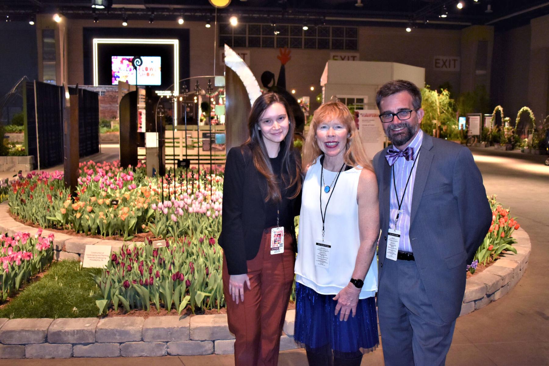  <p>PlantPop photo</p>
                                <p>Daylily director Maria Morris (from left) with horticultural producer Kendahl Huber and PlantPop founder Arthur Parkerson.</p> 