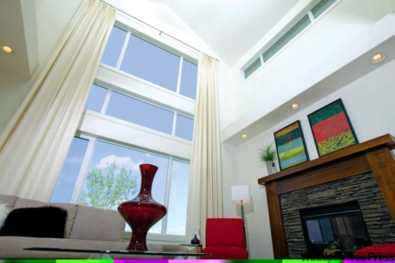 Windows can make a dramatic statement in a room. Consider window direction to maximize winter heat gain.