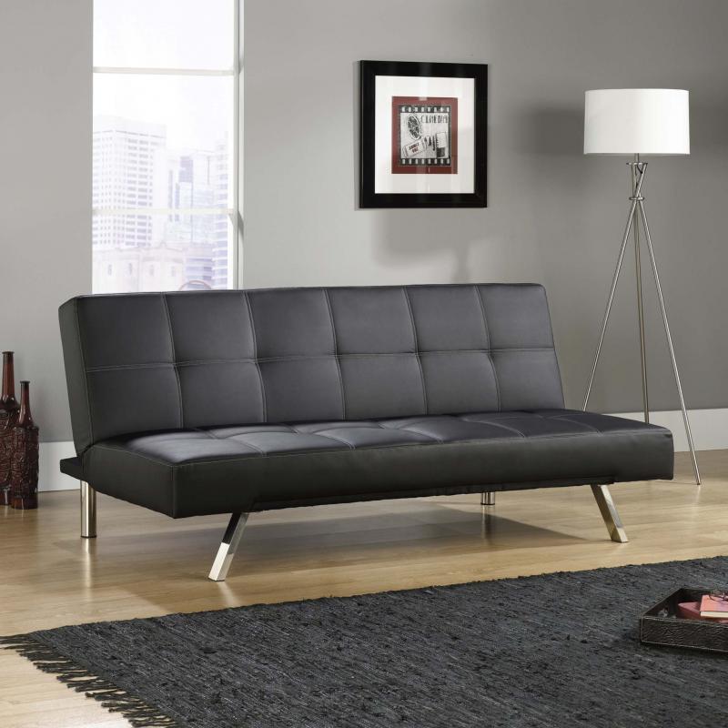 <p>Sauder’s armless Cooper sofa is a good option for a tight space where you want furniture with a smaller footprint and room to get around. (Sauder)</p>