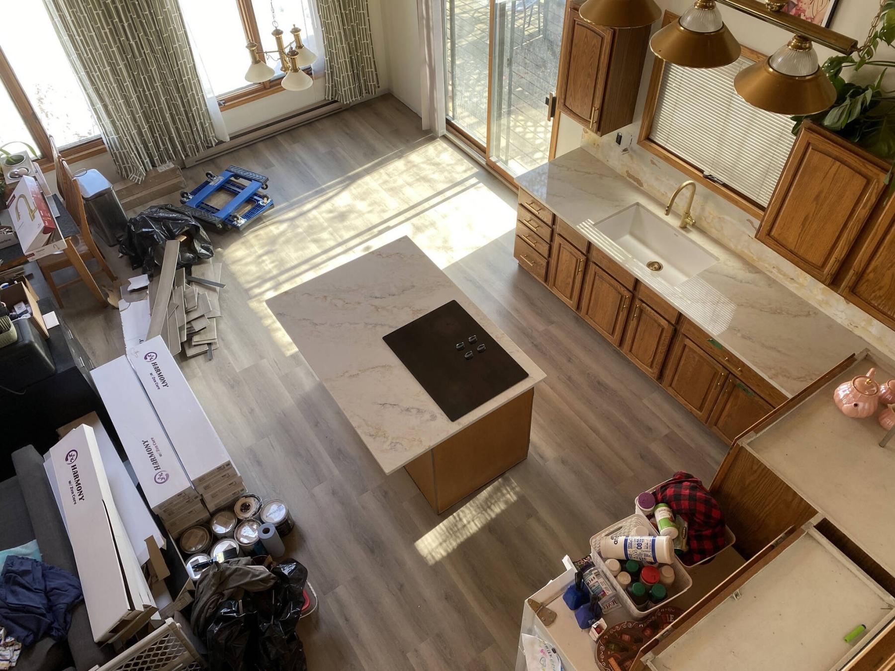  <p>MARC LABOSSIERE / FREE PRESS</p>
                                <p>In an occupied living space, like with this viny-plank flooring installation job, proper prep work and careful planning is vital.</p> 