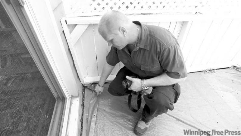 Mike Holmes pointing out damage as a result of neglect.