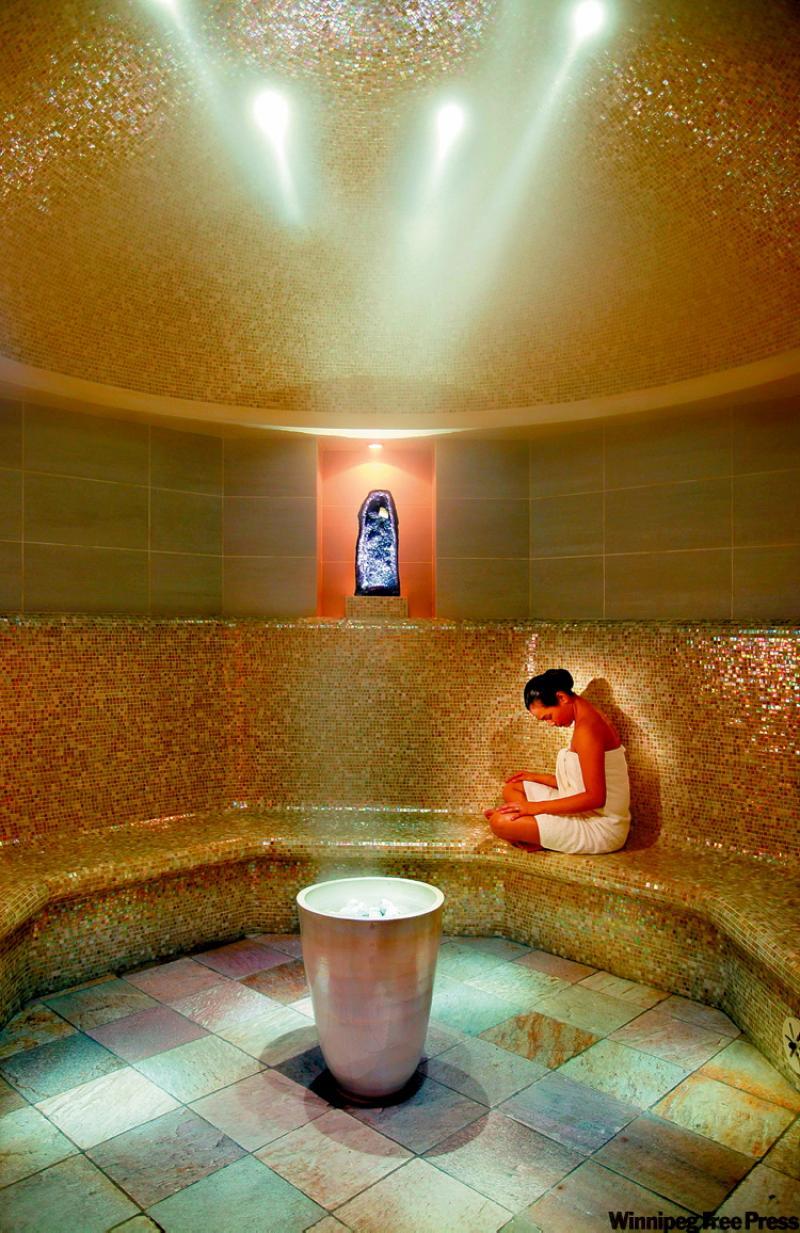 At the Mandarin Oriental Hotel spa: Amethyst crystal have the power to heal, and focus the mind and body.