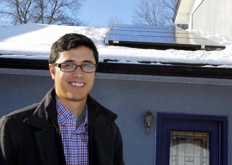 <p>BORIS MINKEVICH / WINNIPEG FREE PRESS</p><p>Jeremy Choy has spent about $2,000 so far on solar panels as he works to convert his home to solar energy in an effort to reduce his long-term costs and be more environmentally friendly.</p>