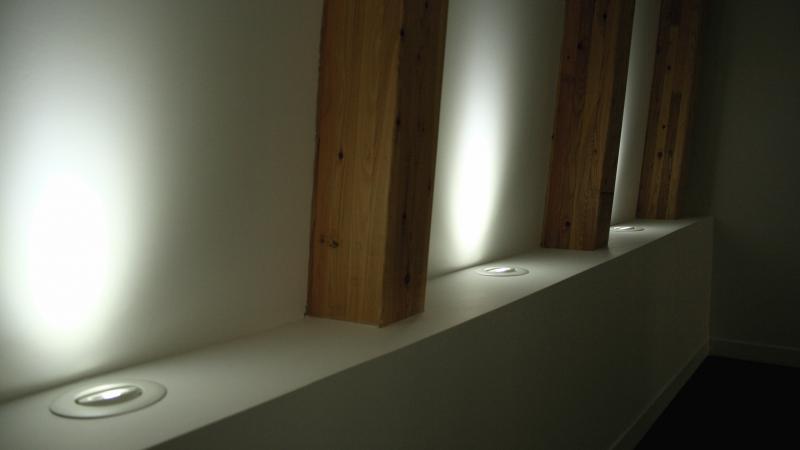 LED accent lighting adds drama to a room and burns less energy.