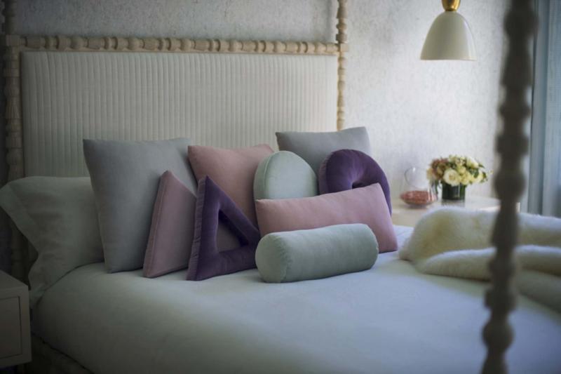 <p>John McDonnell / Washington Post FILES</p><p>Dusty pastel velvet pillows are layered on this bed to give the room a feeling of a retreat. Pastels are currently one of the hottest trends in home decor right now.</p></p>