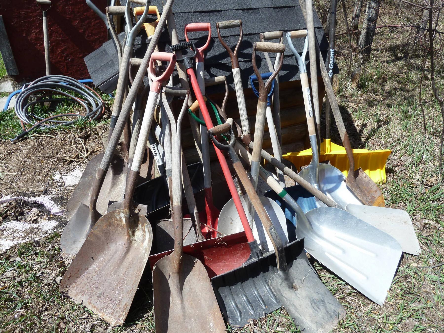 <p>Photos by Laurie Mustard / Winnipeg Free Press</p><p>These aren&rsquo;t all of Mustard&rsquo;s shovels, just the ones he plans to get rid of.</p>