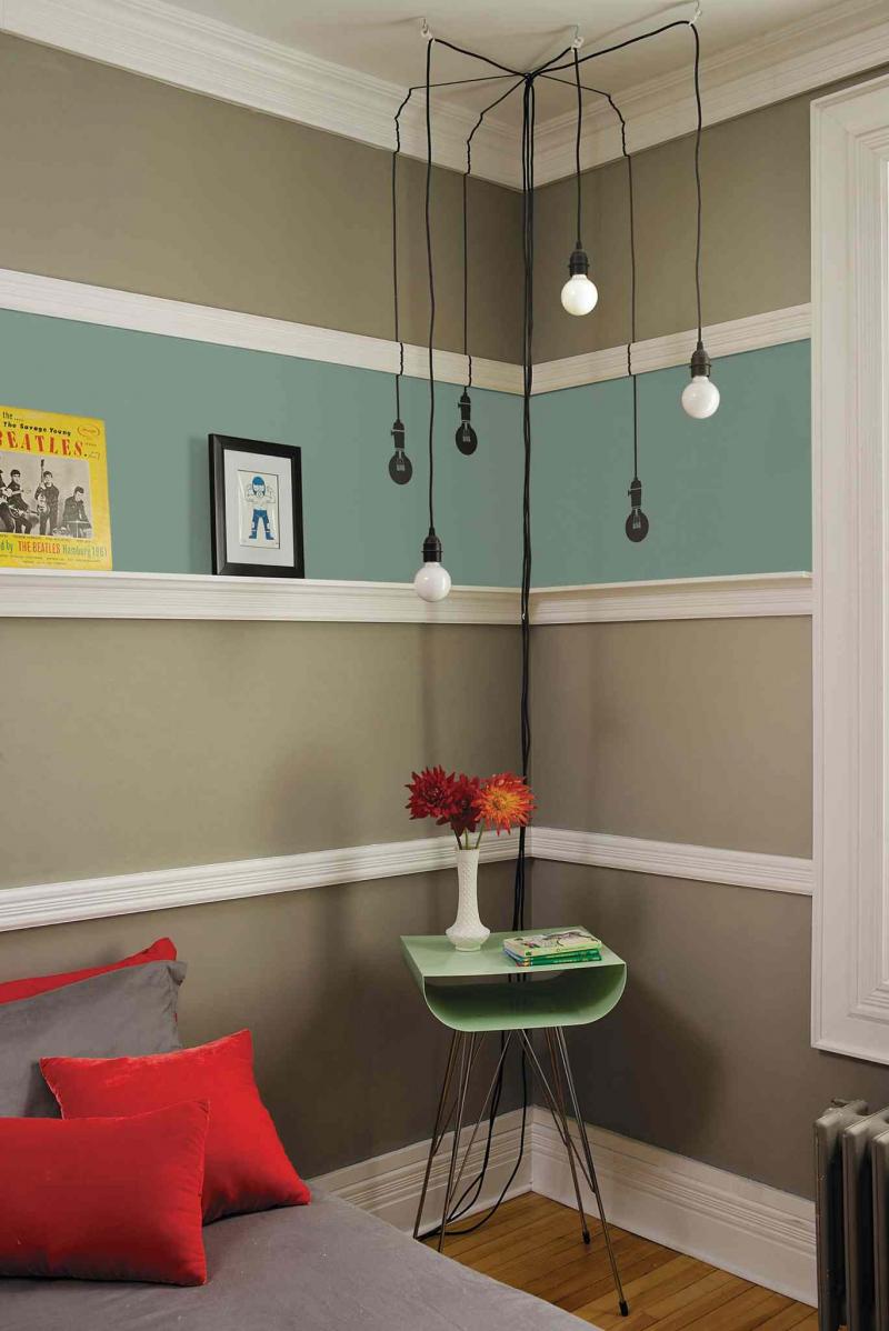 Even a small amount of paint can be used to spruce up a room.