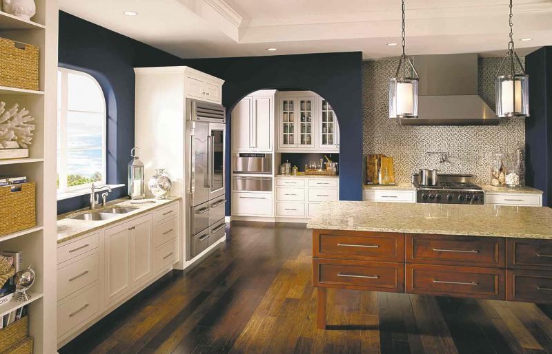 A timeless classic such as navy and white transcends fads and always has a place in the decor.