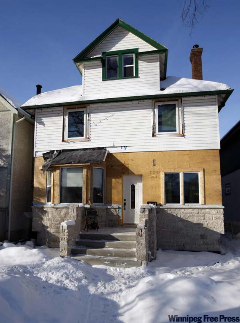 The front wall of the home presented the greatest challenge, and issues related to the wall reverberated throughout the entire project. The weight of the stone excedded that of the rest of the home an