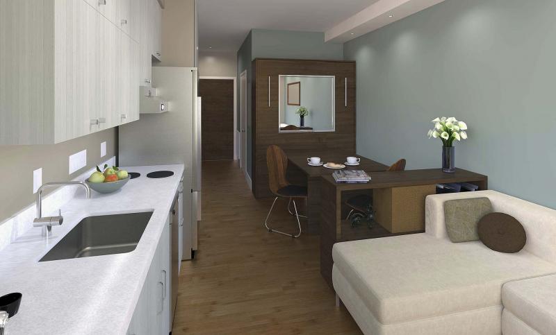 <p>Smartspace / Los Angeles Times</p><p>This artist rendering of an affordable 300-square-foot condo in San Francisco may soon become reality here in Canada.</p></p>