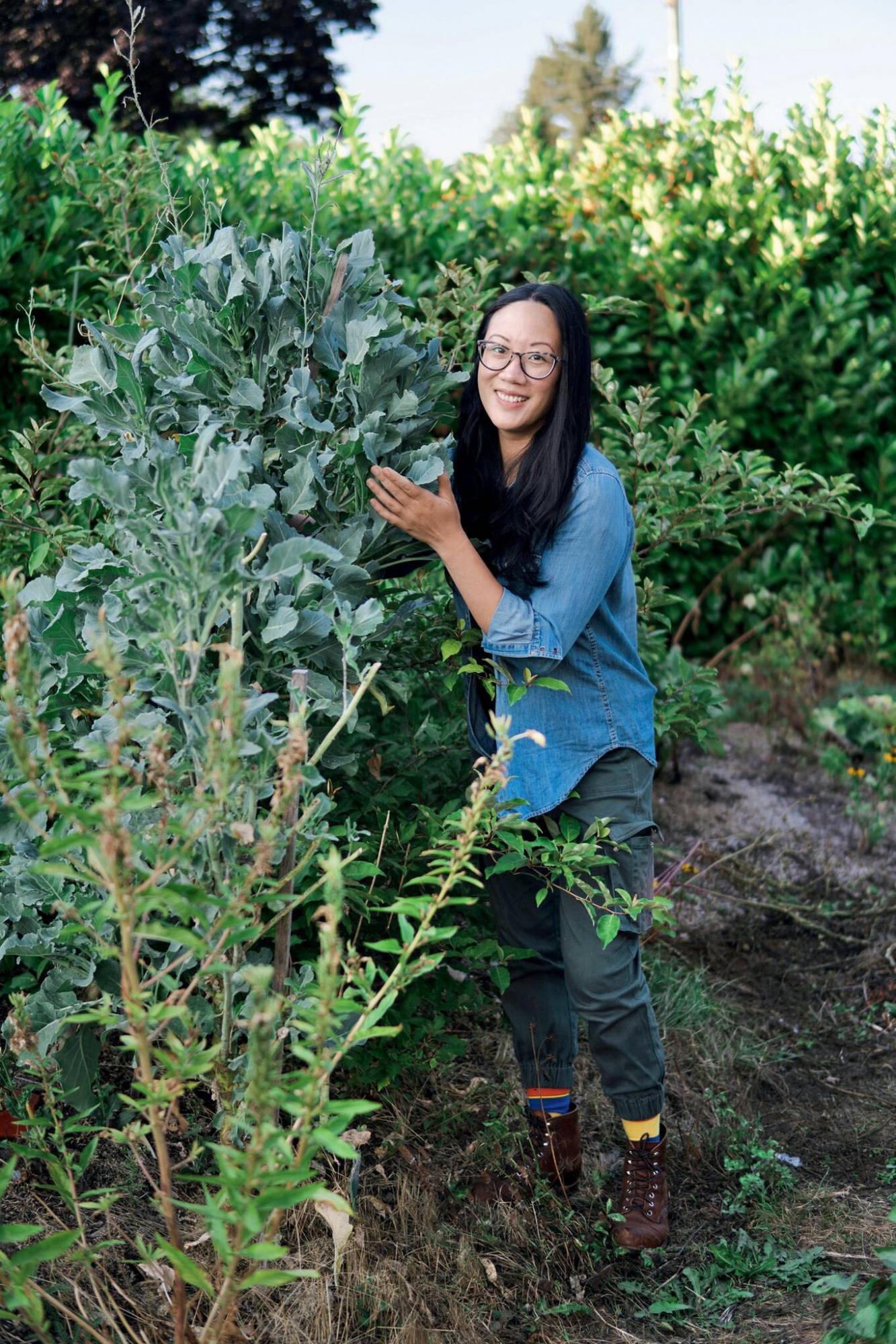  <p>Christina Chung</p>
                                <p>Christina Chung in her layered edible garden which has fewer weeds and few insect and disease problems.</p> 