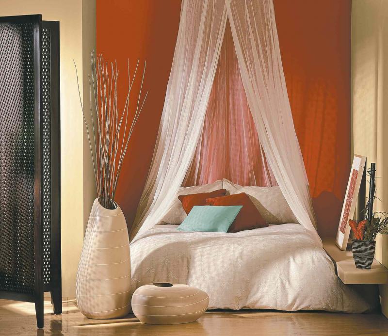 Photo courtesy of PARA Paints 
Combining a vivid colour like red with a soothing neutral shade, is one way to create a stylish look for your home.