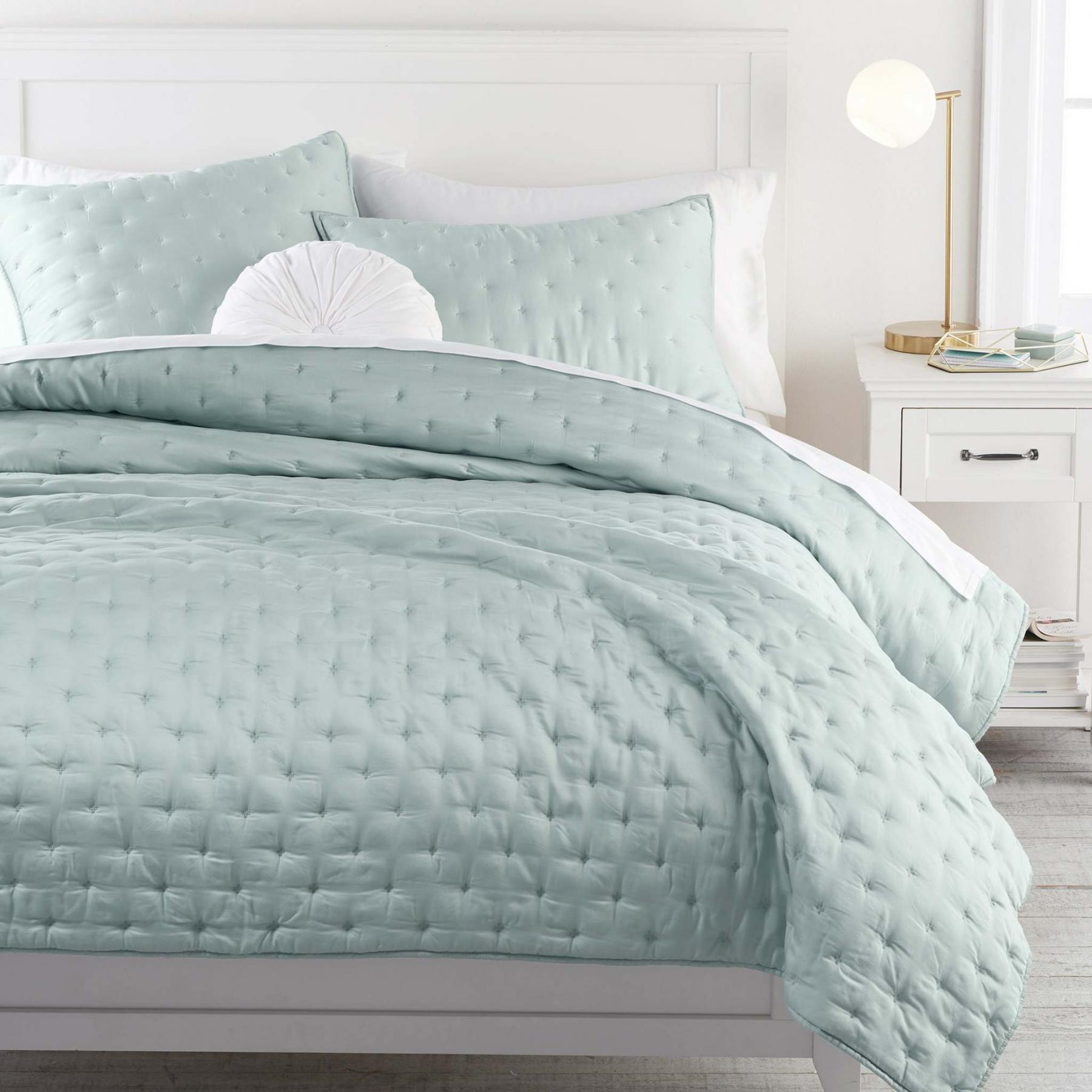 <p>Pottery Barn Teen </p><p>Neutral patterns in your tabletops, bedding and textiles add depth to your rooms.</p></p>