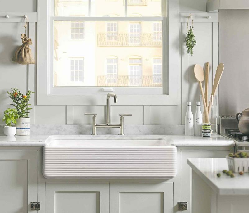 photo courtesy kohler
White can be the ultimate in clean colour combinations, but choose warmer tones to avoid too stark a look.