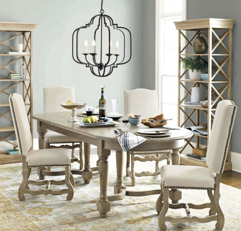 <p>Ballard Designs</p><p>Lay down newspaper or hang an umbrella from your chandelier when spraying it to minimize the mess.</p>
