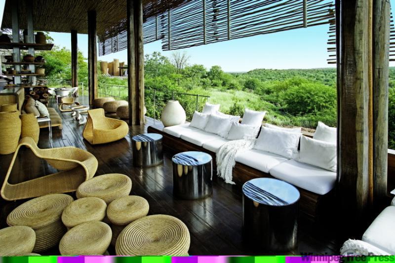 This chic lounge is part of Singita's Lebombo Lodge, located deep in the bush of South Africa.