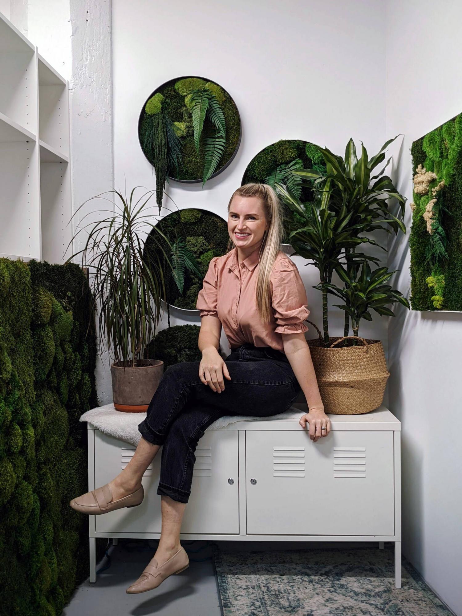 <p>Photos by Plant Root Design Cara Anderson, owner of Plant Roost Design, brings nature indoors with preserved moss and foliage.</p>