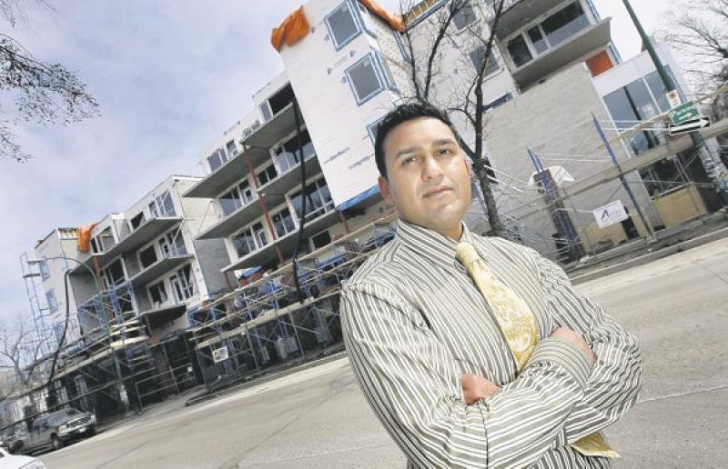 Greg Grewal says the location of Pulse on River ia a key reason why the condo complex is selling so well.
