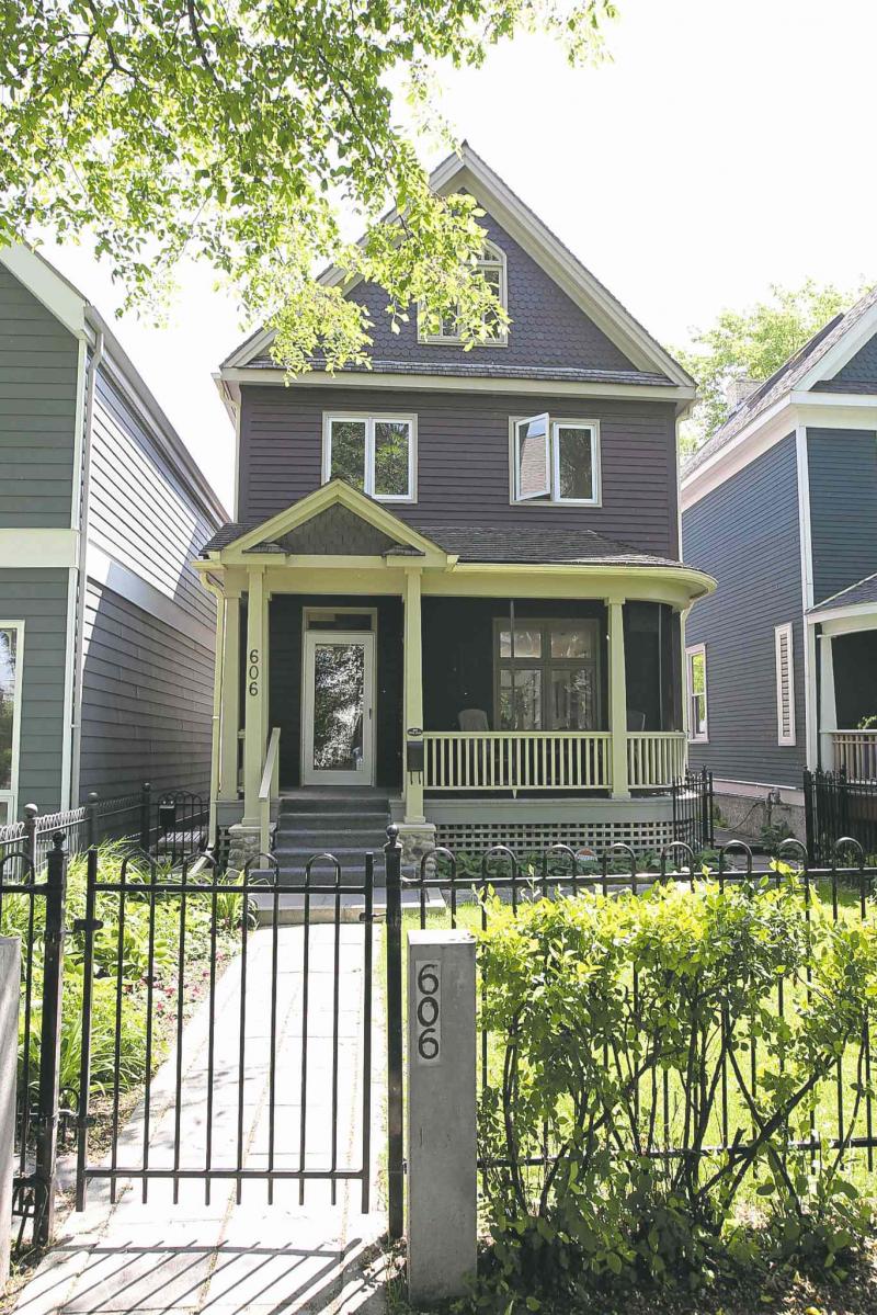 The front of the home looks traditional, but even it has been upgraded with durable Hardiboard siding.