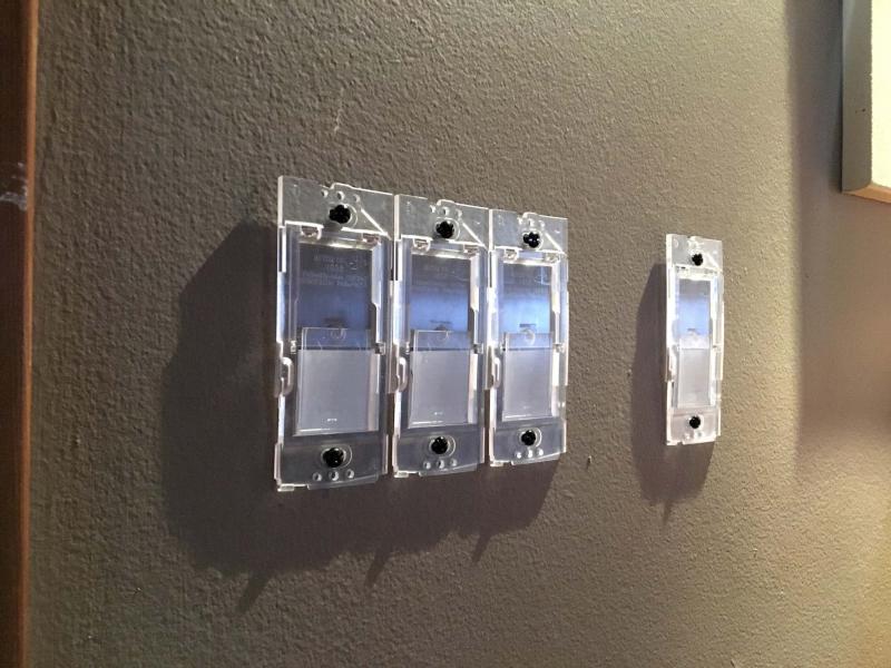 <p>Marc LaBossiere</p><p>Cas&#233;ta wireless remotes can be mounted on these Pico wallplate brackets, saving the installer the headache of snaking wires through insulation and other obstacles inside the walls. </p>
